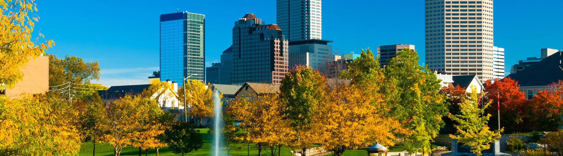 Autumn city view
